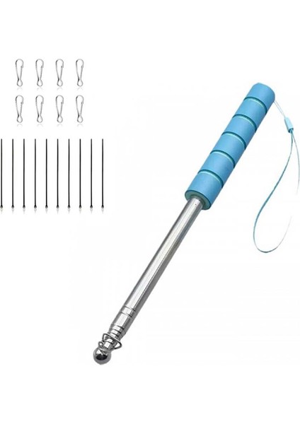 2 Metre Uzayabilen Aksesuarlı Rehber Çubuğu Teleskopik Bayrak İşaret Sunum Rehber Vb. Çubuğu (1 Adet)