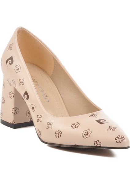 Bej-Kahve Kadın Topuklu Ayakkabı 50176 Z