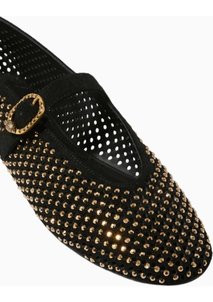 Mayfair Bale Ayakkabısı, Kurt Geiger Süet Kristal Detaylı Zarif Ayakkabı modelleri