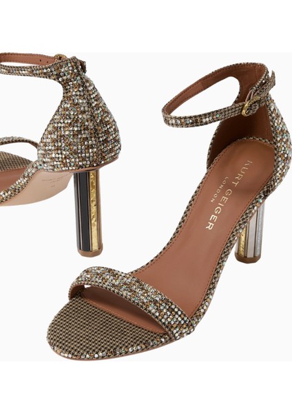 Perspex 90 Crystal Houndstooth Sandals, 90MM Topuk ve Zarif Tasarım fiyatları