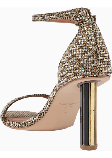 Perspex 90 Crystal Houndstooth Sandals, 90MM Topuk ve Zarif Tasarım fırsatları