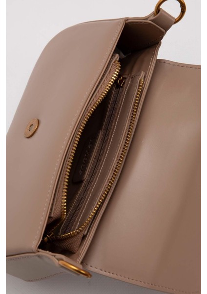 Haki Geniş Zincir Aksesuarlı Omuz Çantası modelleri