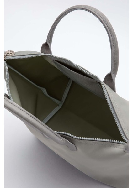 A.Gri Deri Kapaklı Omuz Çantası modelleri