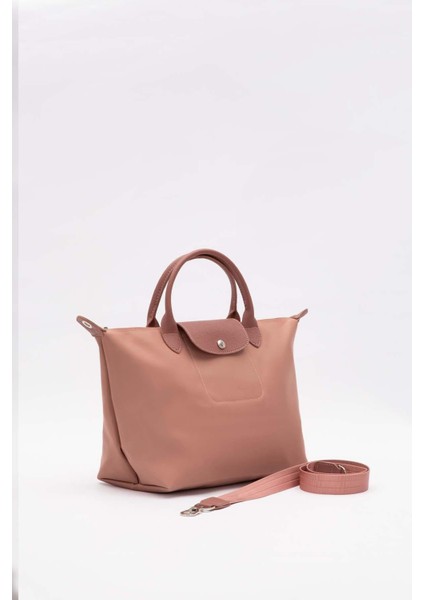 Pembe Deri Kapaklı Omuz Çantası fiyatları