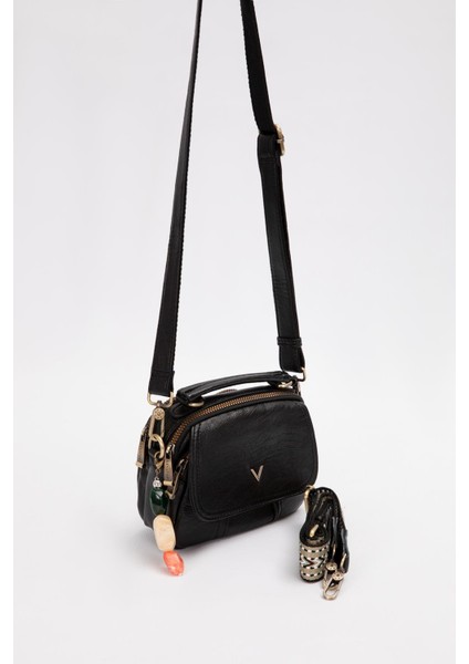 Siyah Aksesuar Taş Detaylı Omuz Çantası fiyatları