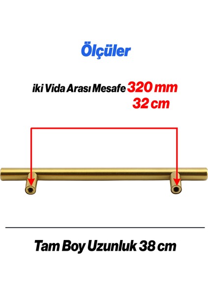 Mobilya Kulp Mutfak Dolap Çekmece Dolabı Kapak Kulpları Kulbu Gold Altın 320 mm 32 cm Metal modelleri