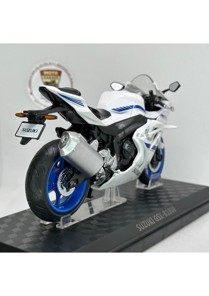 Suzuki GSX-R1000 1:12 Diecast Motosiklet Model – Lisanslı Maisto Metal Maket & Koleksiyon (Beyaz) modelleri