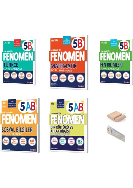 5.sınıf 5B Tüm Dersler Soru Bankası 2025-2026 +Telefon Tutucu +Çözüm Ayracı