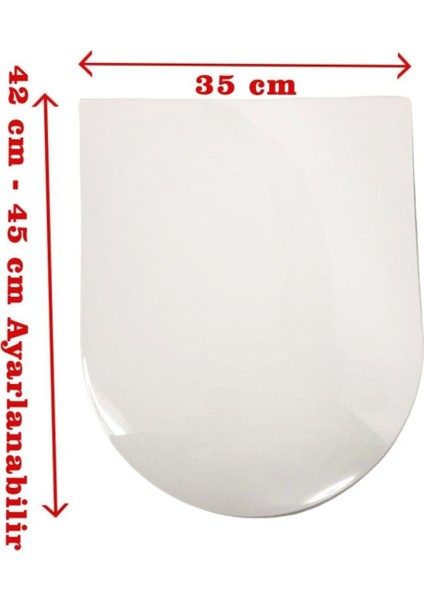 Gala Slim Süvari Yavaş Kapanan Klozet Kapağı Amortisörlü Kapak Hijyenik Kapak Üstten Montajlı D Form fırsatları