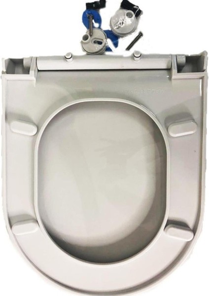 Gala Slim Süvari Yavaş Kapanan Klozet Kapağı Amortisörlü Kapak Hijyenik Kapak Üstten Montajlı D Form
