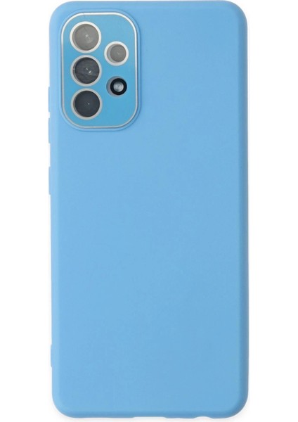 Newface Samsung Galaxy A53 5g Kılıf Lansman Glass Kapak - Mavi