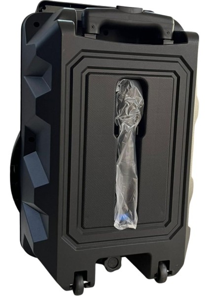 Bluetooth Hoparlör Speaker Karaoke Mikrofonlu Süper Bas Hoparlör 2X30W Büyük Boy Tekerlekli 5400MAH fırsatları