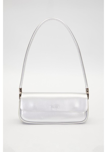 Gümüş Uzun Askılı Omuz Çantası