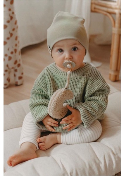 Bebek Çocuk Bisiklet Yaka Oversize Triko Kazak 6 Ay-5 Yaş