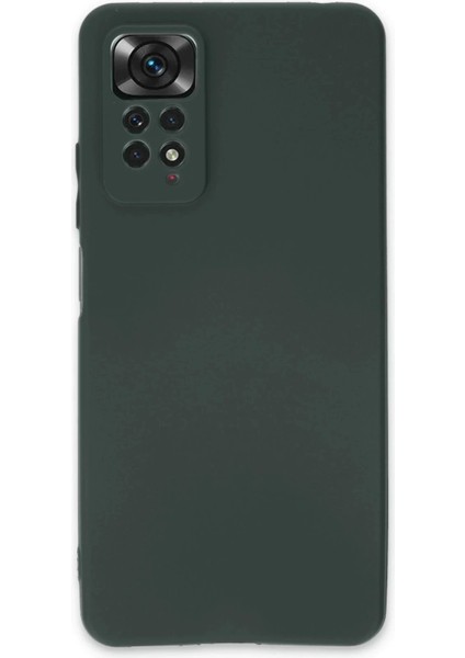 Newface Xiaomi Redmi Note 11 Pro Kılıf First Silikon - Koyu Yeşil