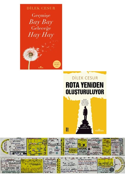 Dilek Cesur 2 Kitap Set / Geçmişe Bay Bay Geleceğe Hay Hay + Rota Yeniden Oluşturuluyor + Mat Cetvel