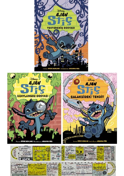 Disney Ajan Stiç 3 Kitap Set + Mat. Öğreten Cetvel