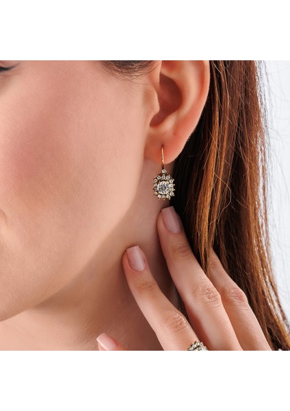 Harmoni Baget Kadın 3'lü Takı Seti Küpe Kolye Yüzük Takım Bakır El Yapımı Kristal Taşlı Kararma Yapmaz Kutulu fiyatları