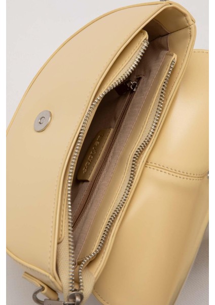 Sarı Logo Zincir Detaylı Omuz Çantası modelleri