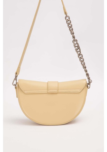 Sarı Logo Zincir Detaylı Omuz Çantası fırsatları