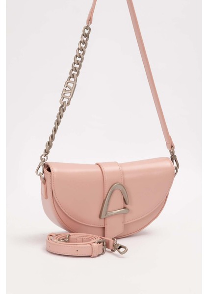 Pembe Logo Zincir Detaylı Omuz Çantası fiyatları
