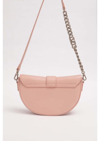 Pembe Logo Zincir Detaylı Omuz Çantası fırsatları