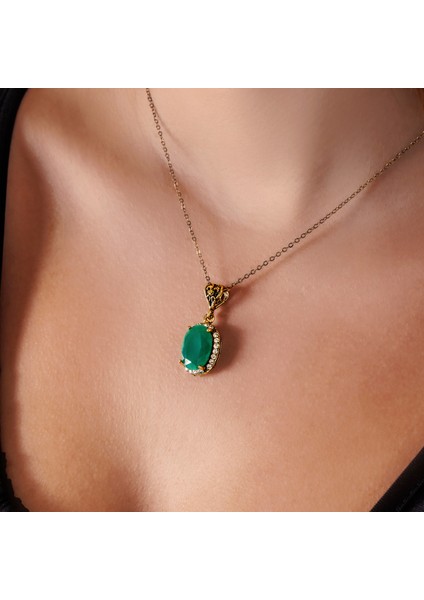 Kösem Sultan Yeşil Kadın 3'lü Takı Seti Küpe Kolye Yüzük Takım Bakır El Yapımı Zirkon Taşlı Kararma Yapmaz Kutulu modelleri