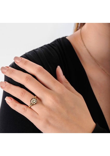 Minimal Gül Kadın 3'lü Takı Seti Küpe Kolye Yüzük Takım Bakır El Yapımı Kristal Taşlı Kararma Yapmaz Kutulu fırsatları