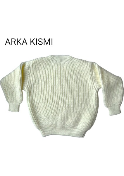 Esnek Triko Kazak Bisiklet Yaka Oversize Unisex Bebek Çocuk fırsatları