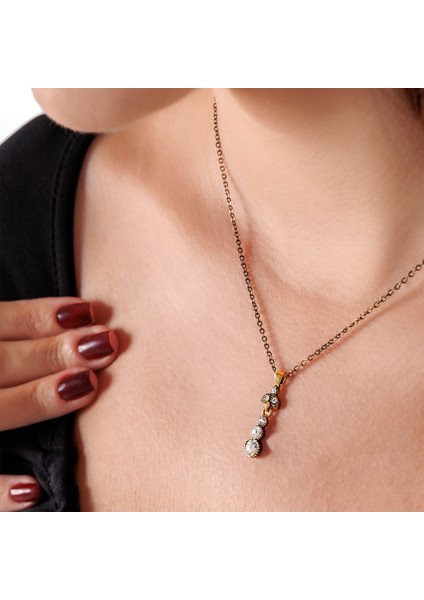 Tria Harmonisi Kadın 3'lü Takı Seti Küpe Kolye Yüzük Takım Bakır El Yapımı Kristal Taşlı Kararma Yapmaz Kutulu modelleri