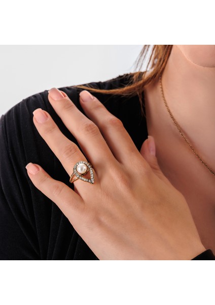 Su Damlası Inci Esintisi Kadın 3'lü Takı Seti Küpe Kolye Yüzük Takım Bakır El Yapımı Kristal Taşlı Kararma Yapmaz Kutulu fırsatları