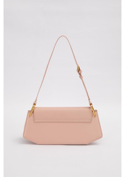 Pembe Oval Gold Aksesuarlı Omuz Çantası fırsatları