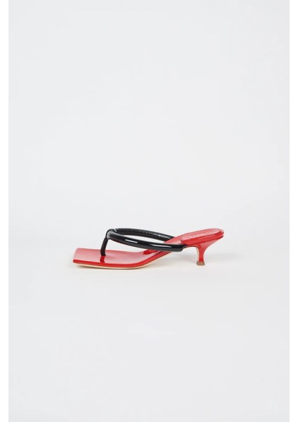 Delta Parmak Arası Terlik, Topuklu, Deri ve Italyan Üretimi