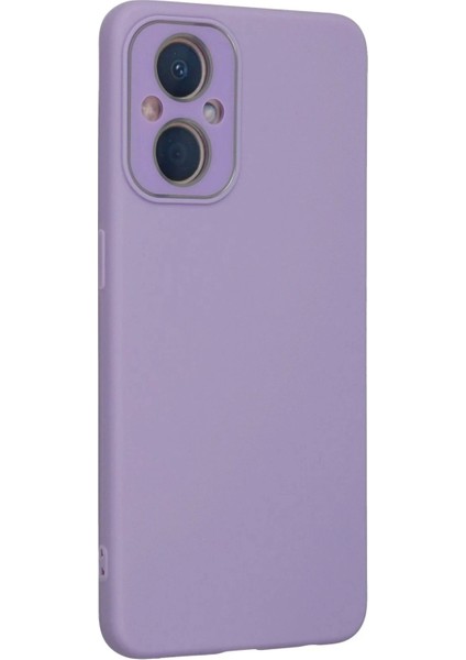 Newface Oppo Reno 7 Lite Kılıf Lansman Glass Kapak - Lila modelleri