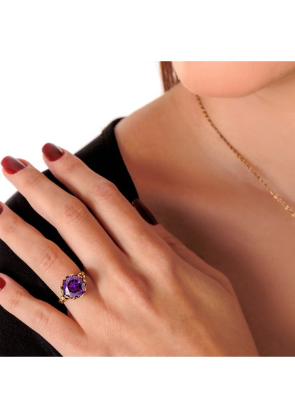 Mistik Işıltı Mor Kadın 3'lü Takı Seti Küpe Kolye Yüzük Takım Bakır El Yapımı Zirkon Taşlı Kararma Yapmaz Kutulu fırsatları