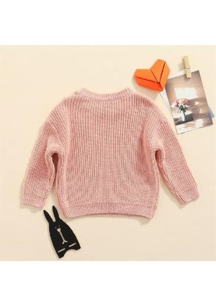 Unisex Çocuk Bisiklet Yaka Oversize Triko Kazak 6 Ay-5 Yaş fırsatları