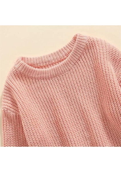 Unisex Çocuk Bisiklet Yaka Oversize Triko Kazak 6 Ay-5 Yaş indirimleri