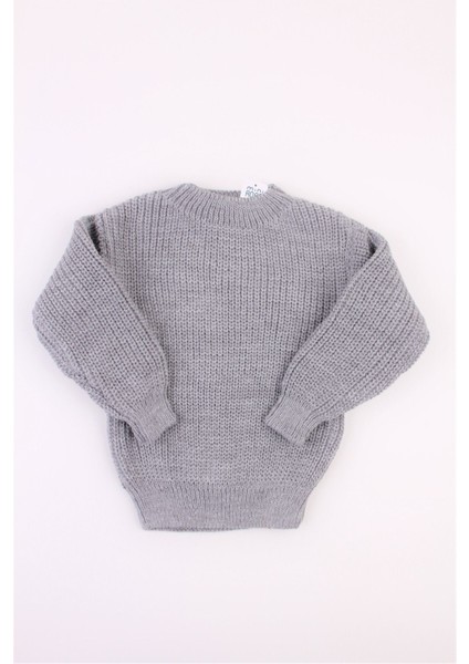 Çocuklar Için Kazak Kışlık Kazak Mevsimlik Kazak Triko 1-2 Yaş Açık Gri fiyatları