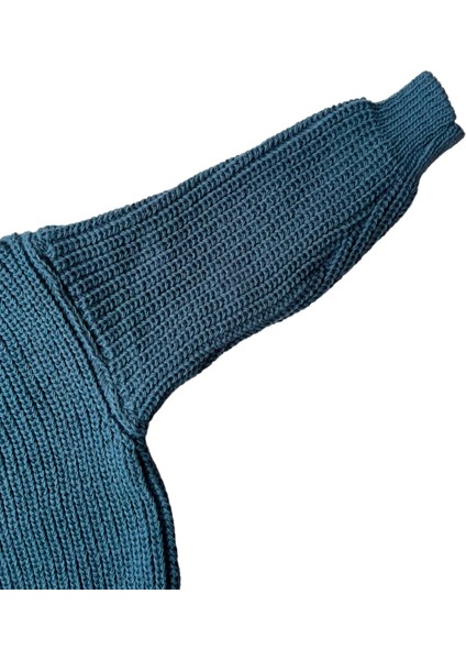 Esnek Triko Kazak Bisiklet Yaka Oversize Unisex Bebek Çocuk 1-5 Yaş