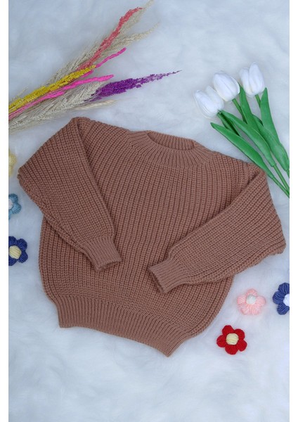 Cocuk-Bebek Triko Bayram ve Mevsimlik Kazak Kazak Kahve