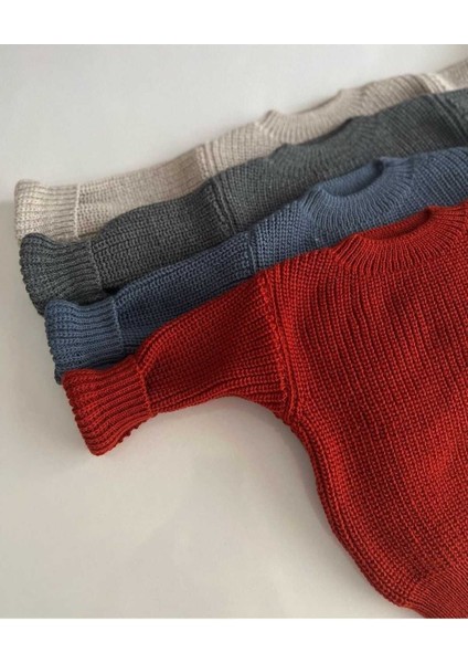 Extra Esnek Bisiklet Yaka Unisex Bebek & Çocuk Kazak (0-5 Yaş) indirimleri