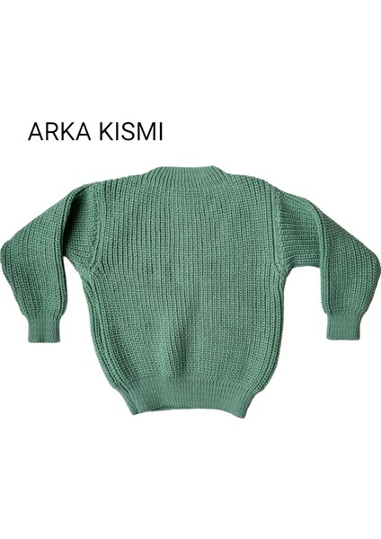 Esnek Triko Kazak Bisiklet Yaka Oversize Unisex Bebek Çocuk 1-5 Yaş fırsatları