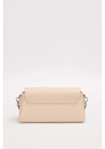 Krem Logo Tokalı Omuz Çantası fırsatları