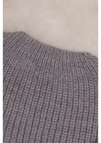 Cocuk-Bebek Triko Bayram ve Mevsimlik Kazak Kazak Açık Gri fırsatları