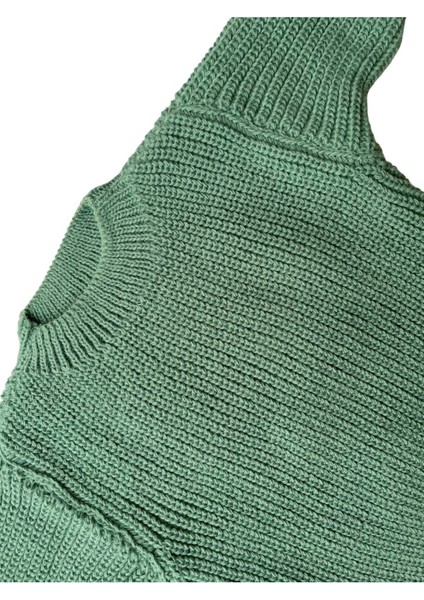 Selanik Örgü Triko Kazak Çocuk Triko Kazak Bebek Kazak 3-4 Yaş Mint Yeşili fırsatları