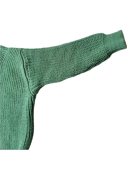 Selanik Örgü Triko Kazak Çocuk Triko Kazak Bebek Kazak 3-4 Yaş Mint Yeşili indirimleri