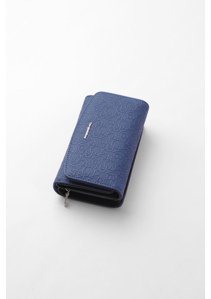 Orta Boy Desenli Kadın Cüzdan/portföy – 65302G - Saks/siyah fiyatları