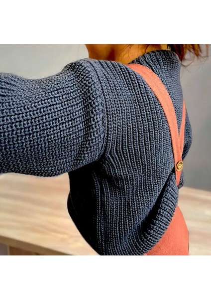 Çocuk Bisiklet Yaka Oversize Triko Kazak modelleri