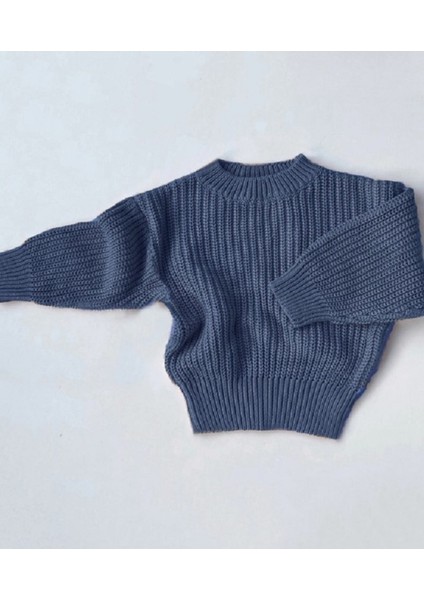 Çocuk Bisiklet Yaka Oversize Triko Kazak fırsatları