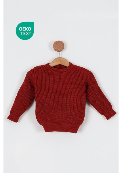 Unisex Bebek Çocuk Bisiklet Yaka Oversize Triko Kazak 6 Ay-5 Yaş fiyatları